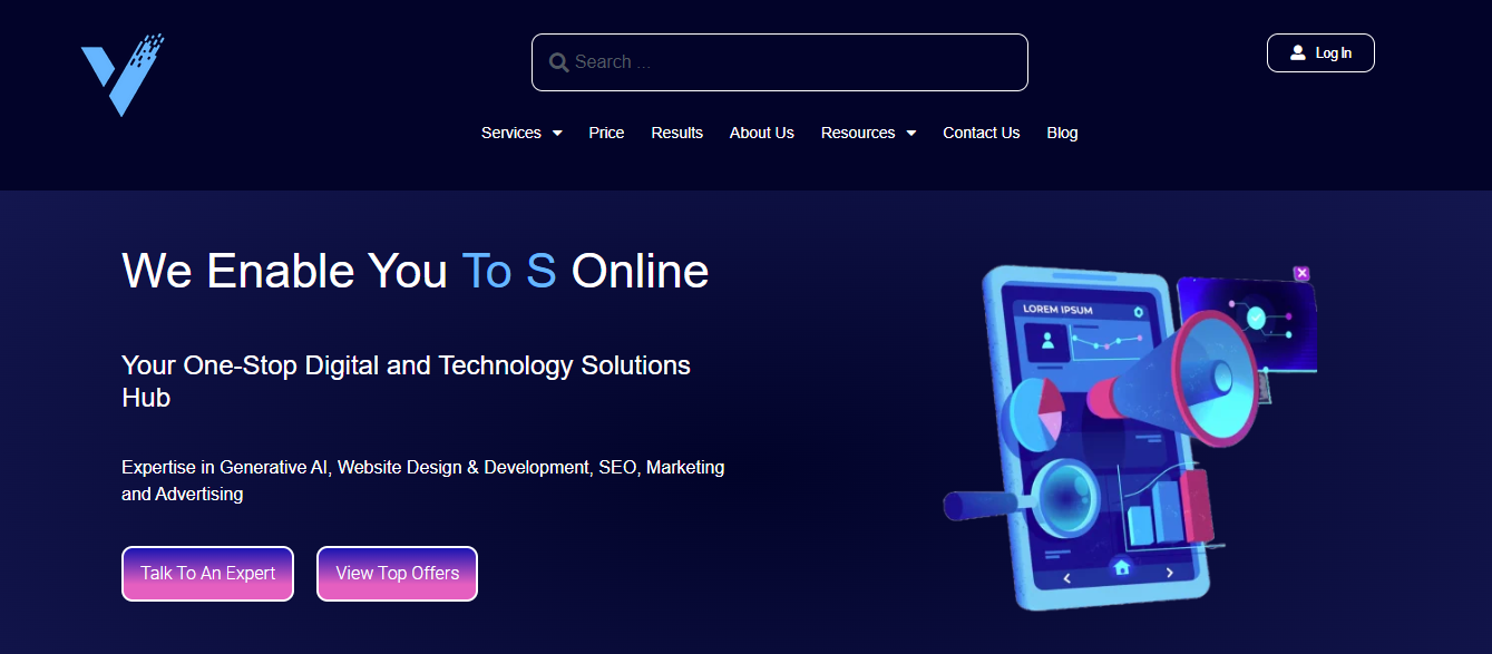 ریسپانسیو و بهبود ظاهری وبسایت digitalvisibility